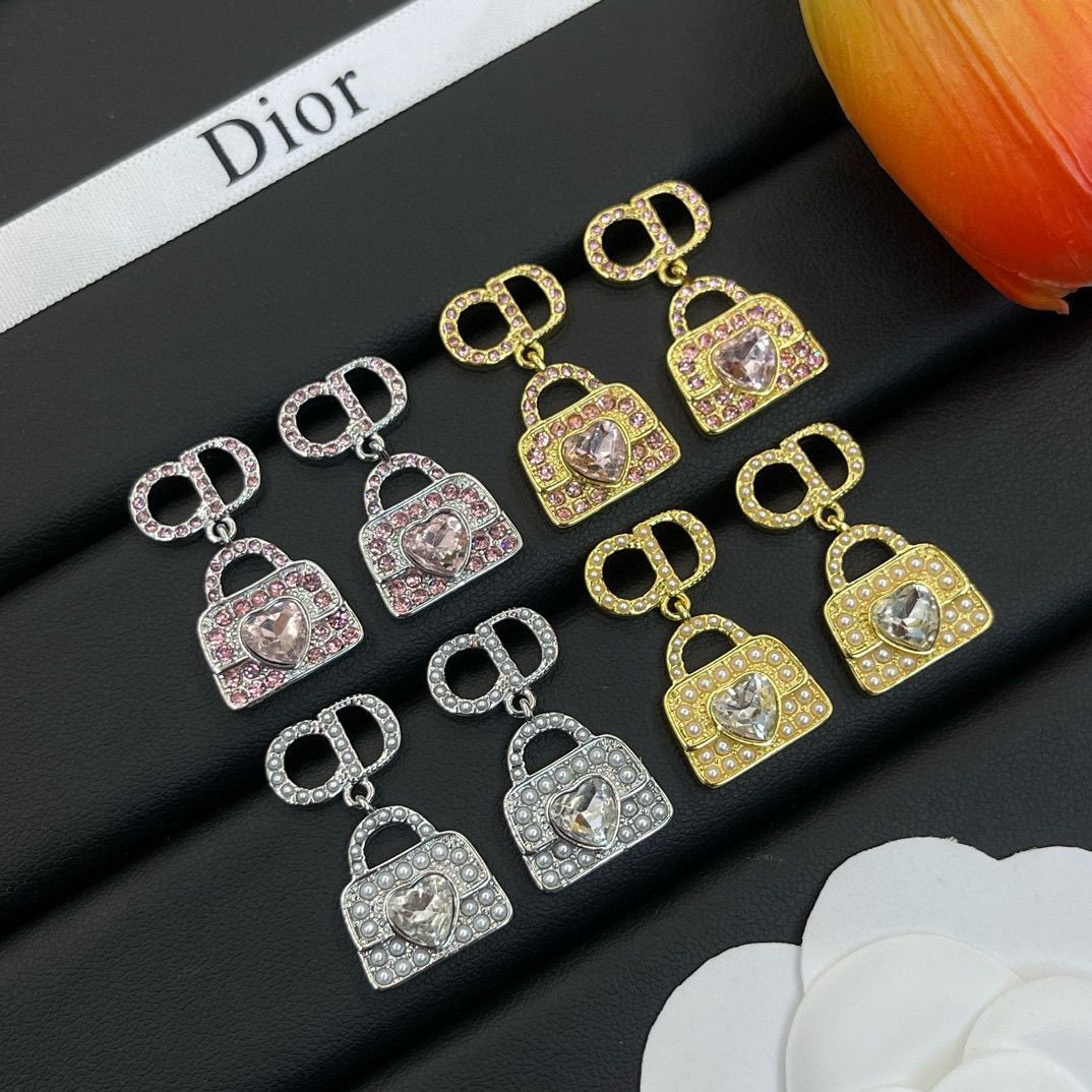 Modische Strass-Taschen-Ohrringe