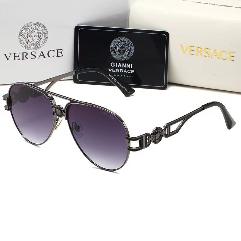 Retro Medusa Metall-Doppelsteg-Sonnenbrille