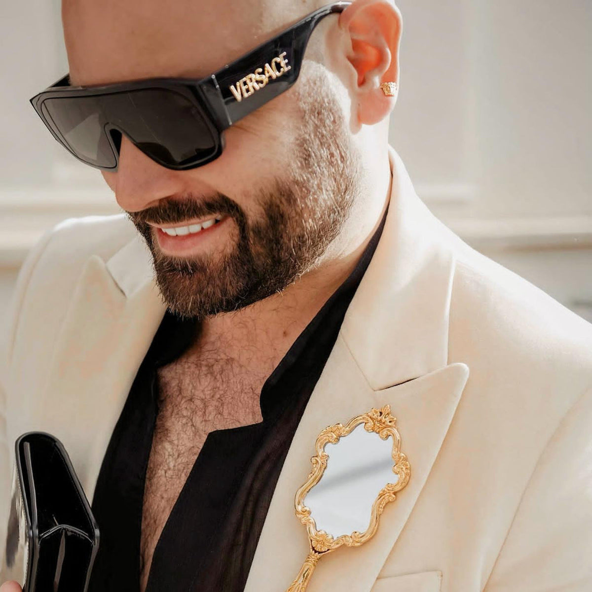 Unisex einteilige große Fassung Fashion Sonnenbrille
