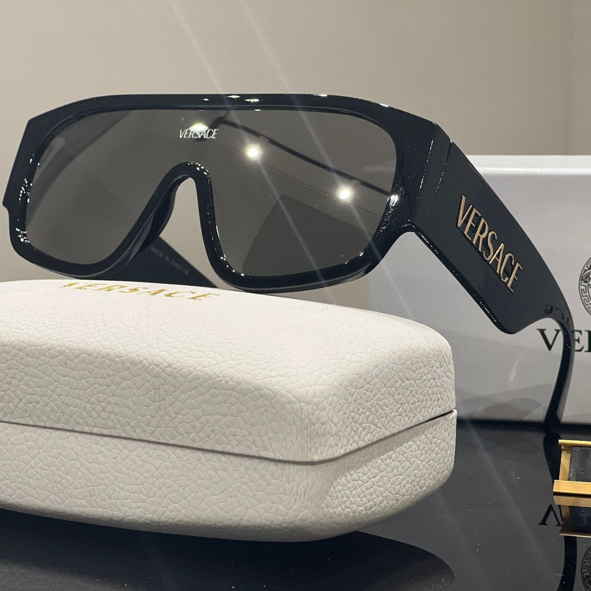 Unisex einteilige große Fassung Fashion Sonnenbrille