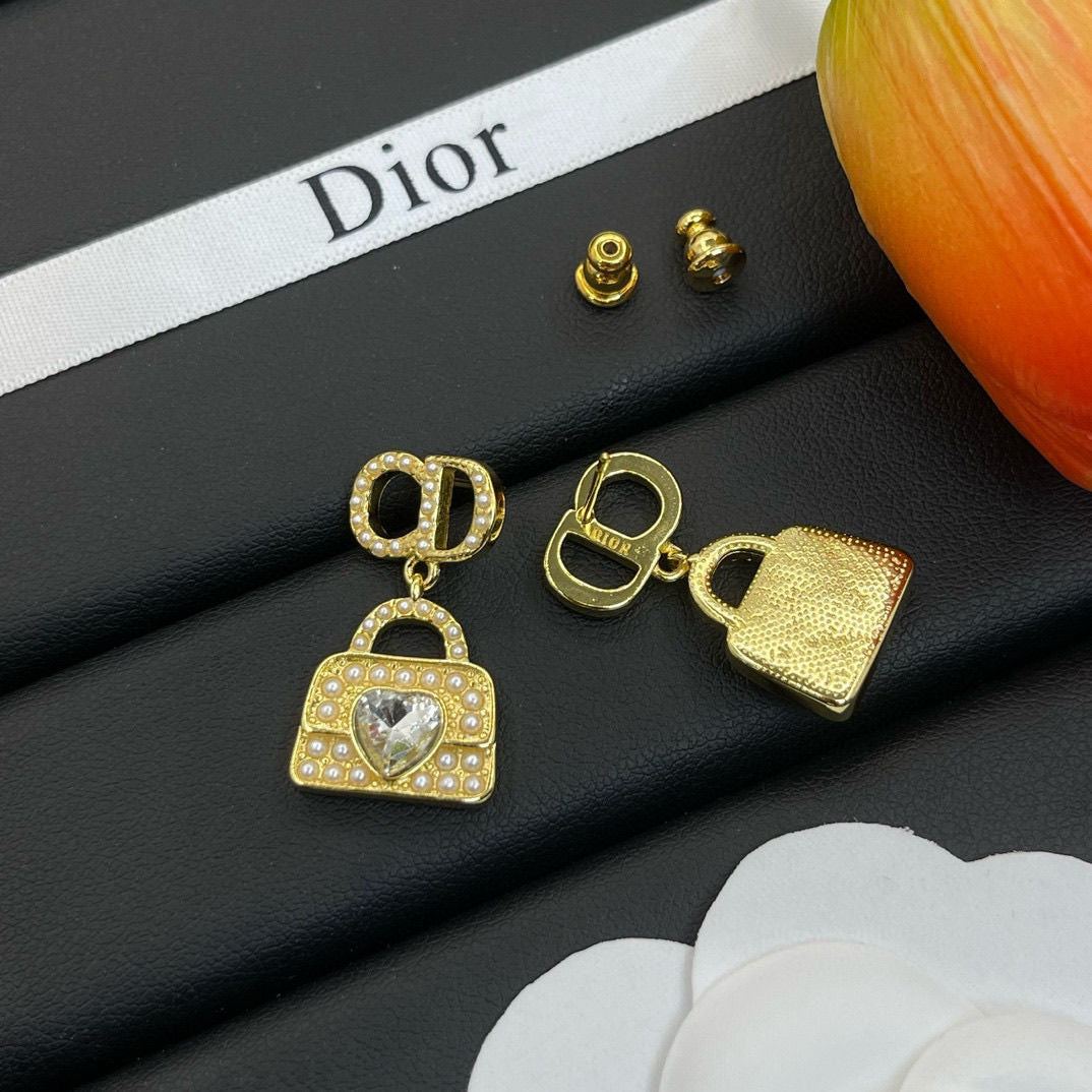 Modische Strass-Taschen-Ohrringe
