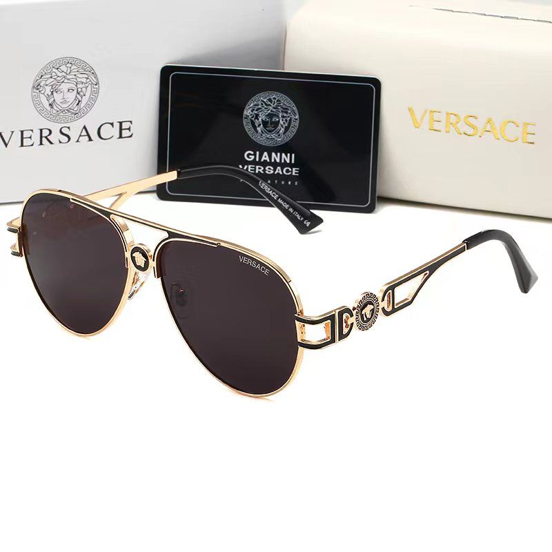 Retro Medusa Metall-Doppelsteg-Sonnenbrille