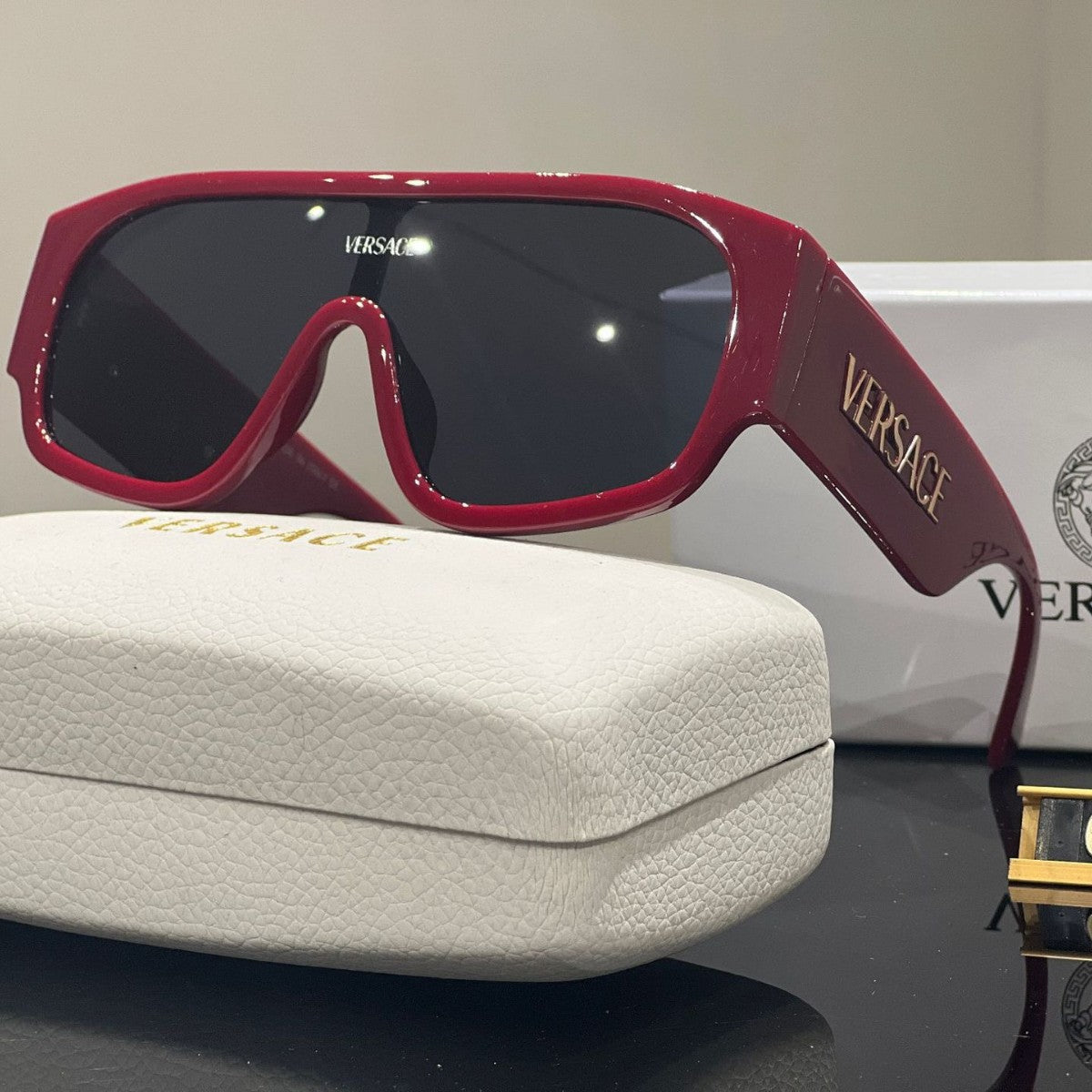 Unisex einteilige große Fassung Fashion Sonnenbrille