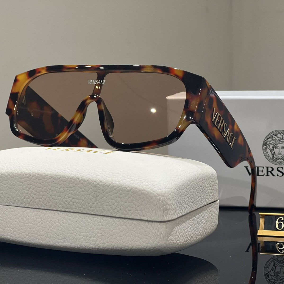 Unisex einteilige große Fassung Fashion Sonnenbrille