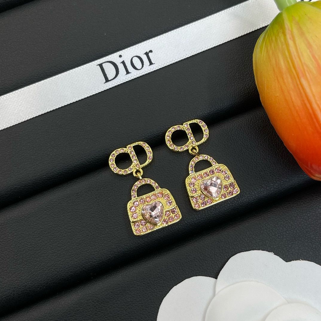 Modische Strass-Taschen-Ohrringe