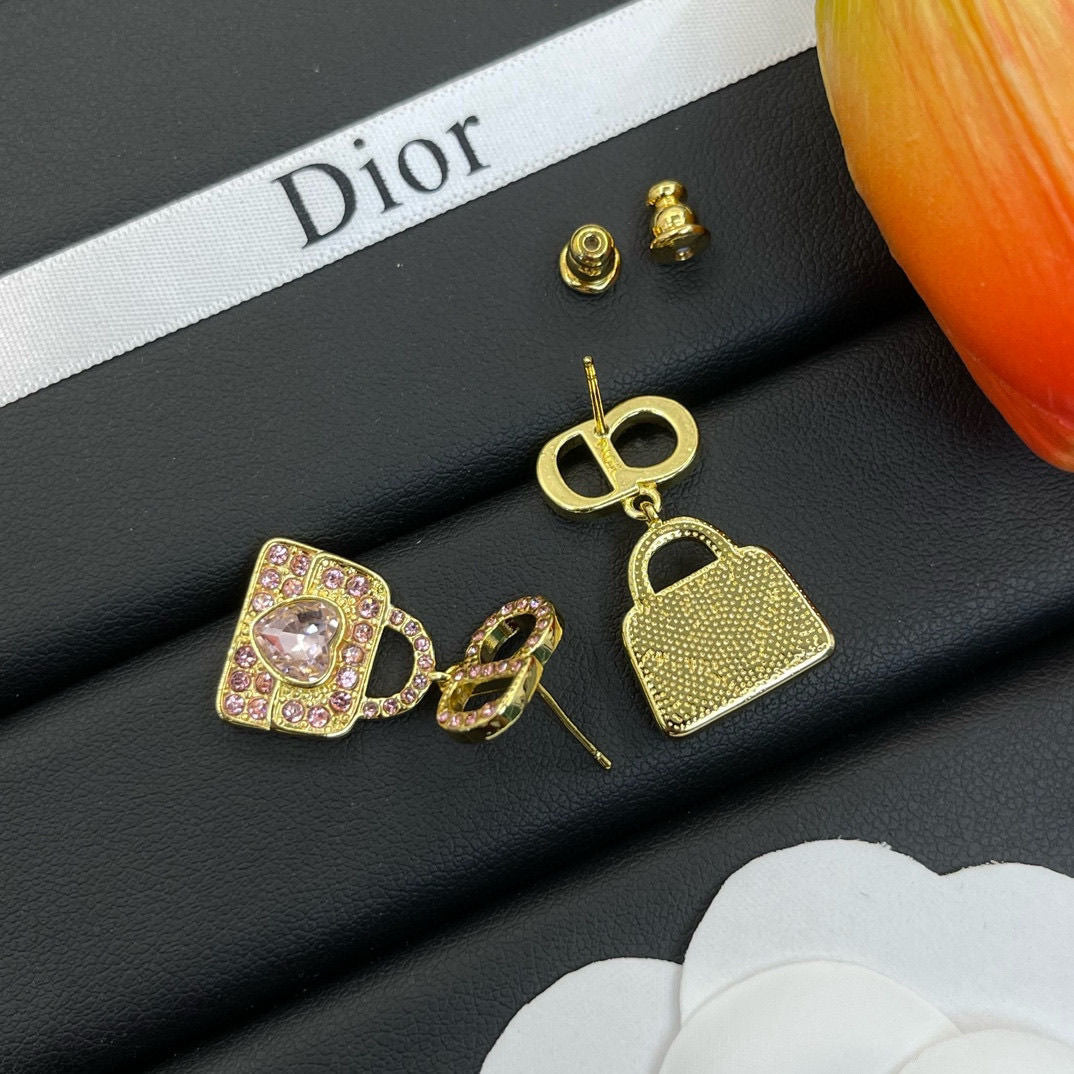Modische Strass-Taschen-Ohrringe