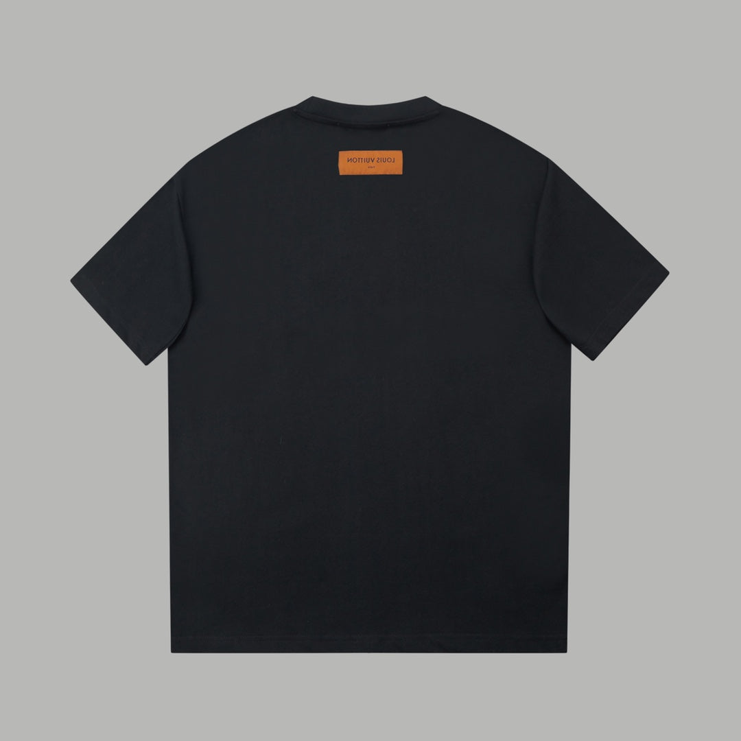 T-Shirt mit einfachem Buchstaben-Print