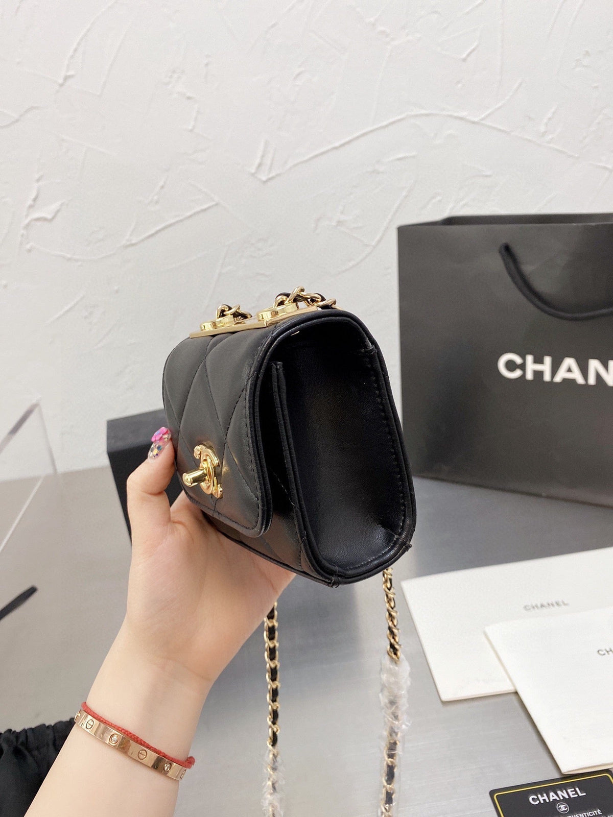 Mini-Box-Ketten-Tasche