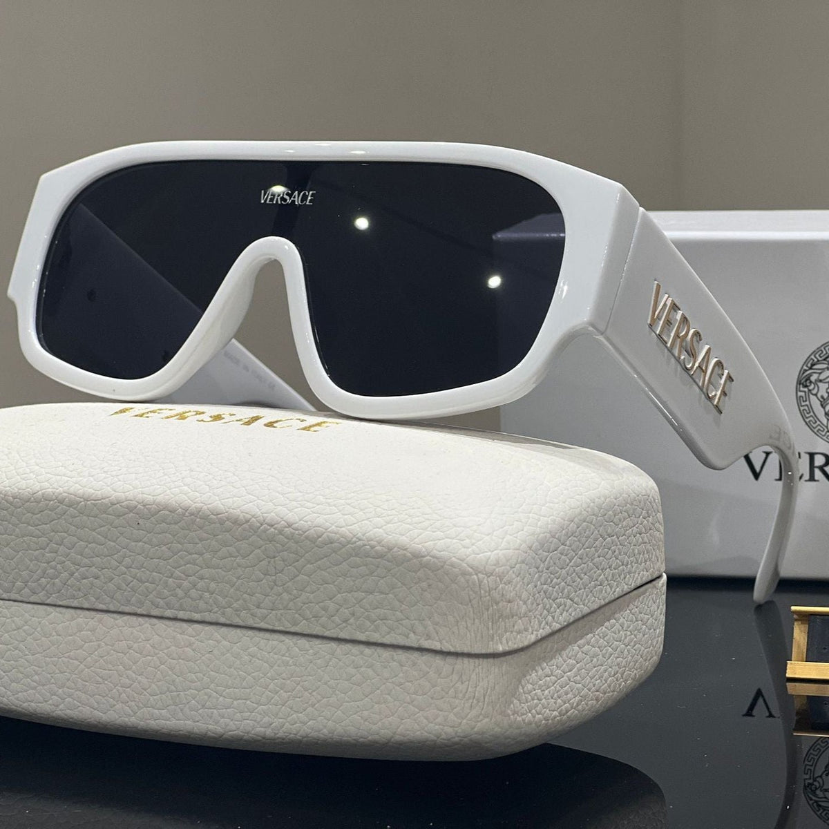 Unisex einteilige große Fassung Fashion Sonnenbrille
