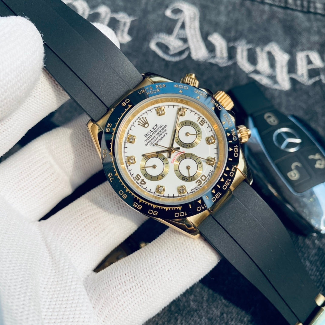Premium Stainless Steel Mechanical Chronograph Watch 6 Color Options Classic Sport Luxury Style