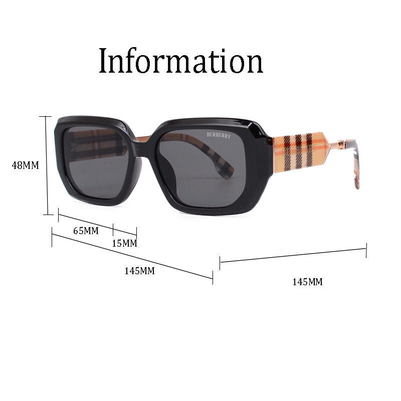 Polarisierte Retro-Sonnenbrille mit Schachbrettmuster
