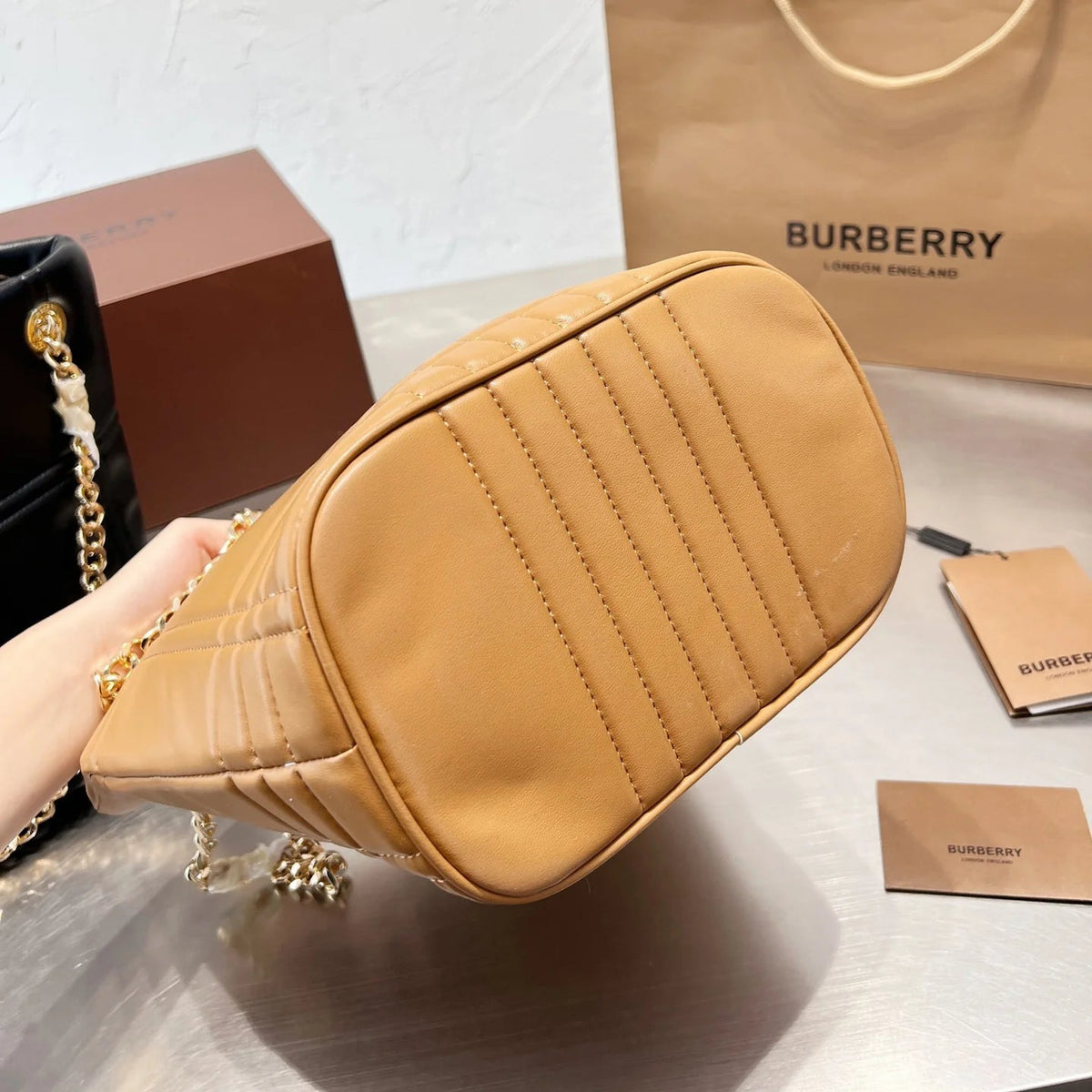 Lola Series Chain Shoulder Bucket Bag