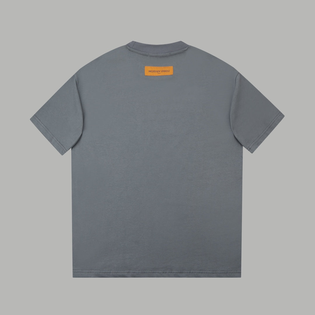 T-Shirt mit einfachem Buchstaben-Print
