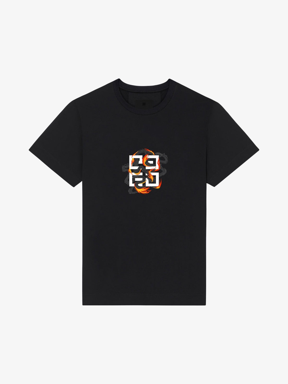 Flammen-T-Shirt mit klassischem Print