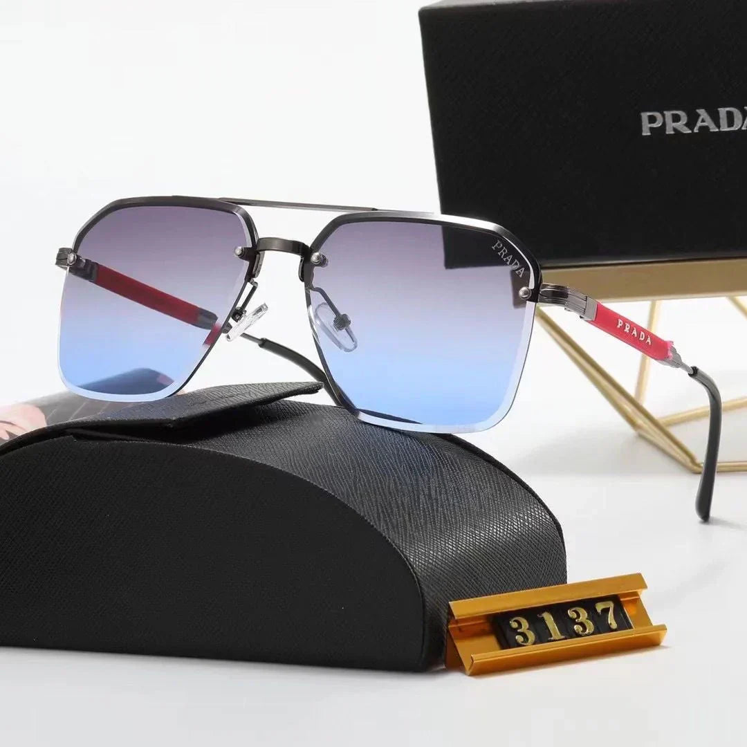Hot new metal frame square lens sunglasses