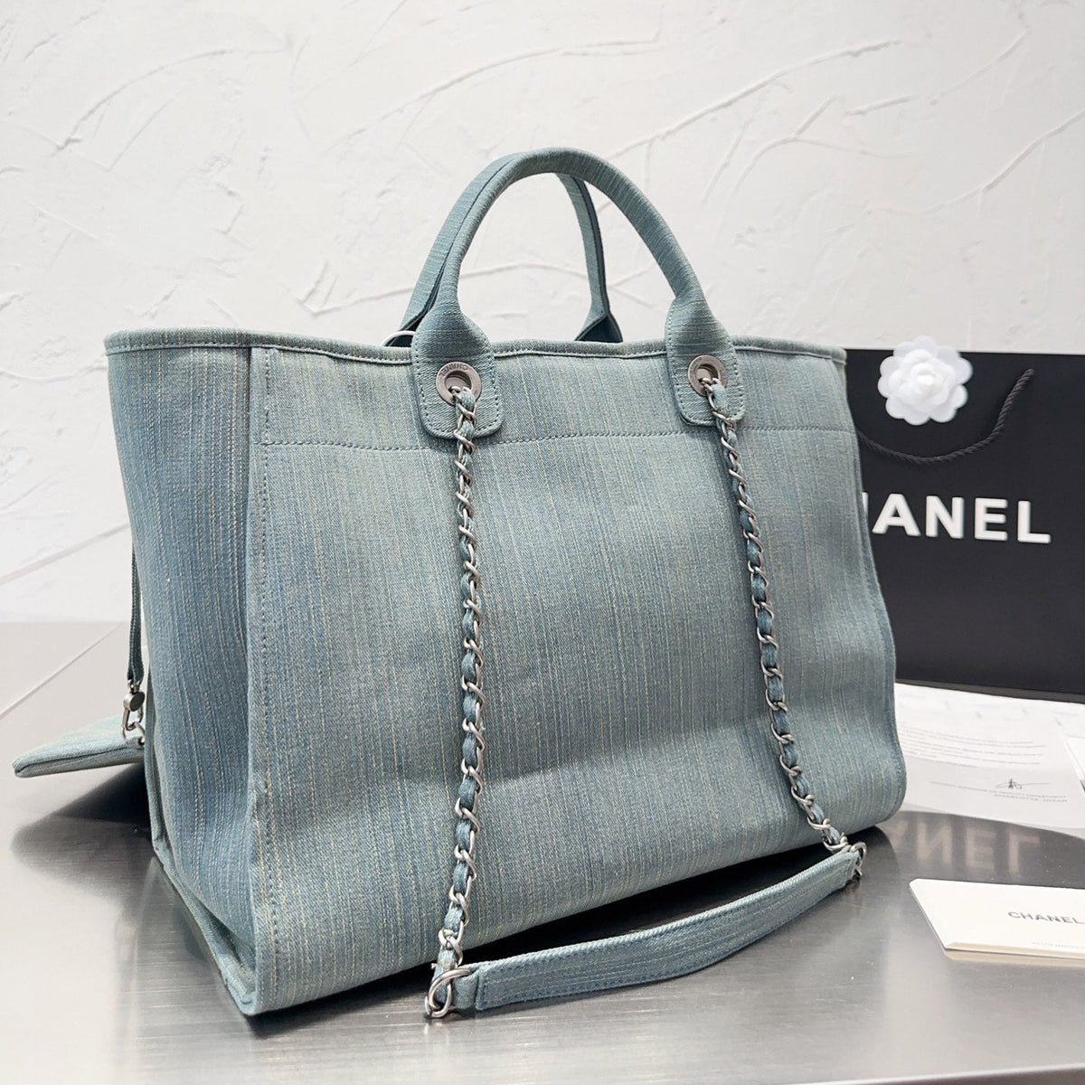 Denim-Strandtasche