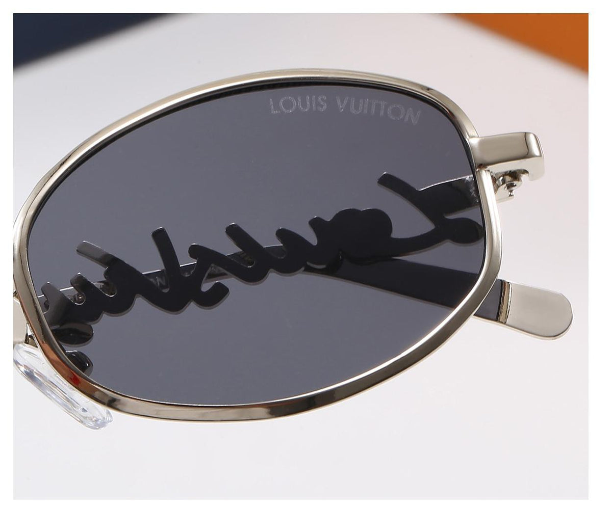 Vintage Ovale Metallrahmen Sonnenbrille, Retro UV400 Polarisierte Fashion-Sonnenbrille 006