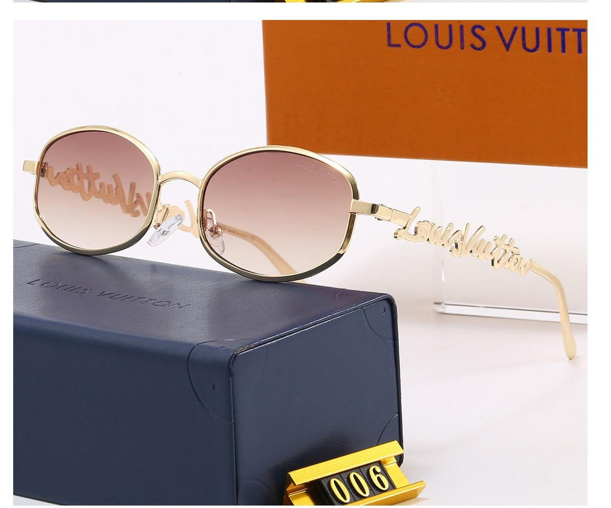 Vintage Ovale Metallrahmen Sonnenbrille, Retro UV400 Polarisierte Fashion-Sonnenbrille 006