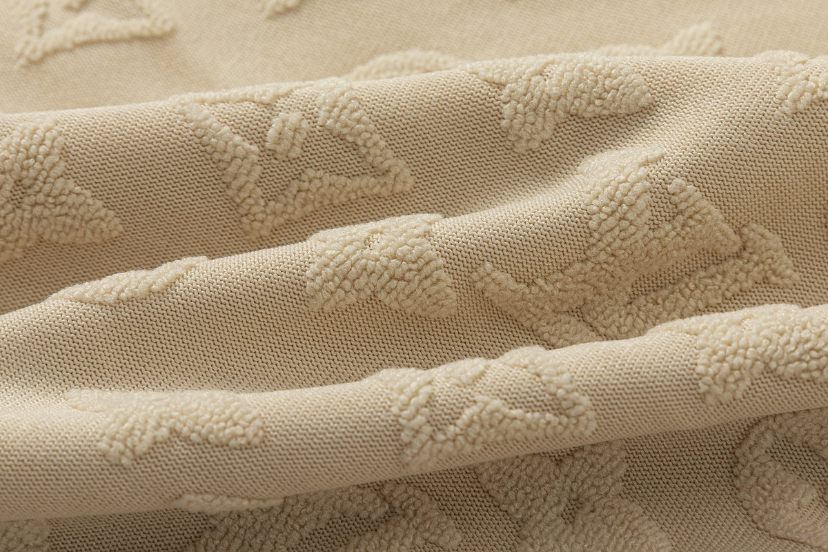 T-Shirt aus Baumwollfleece mit Schachbrettmuster
