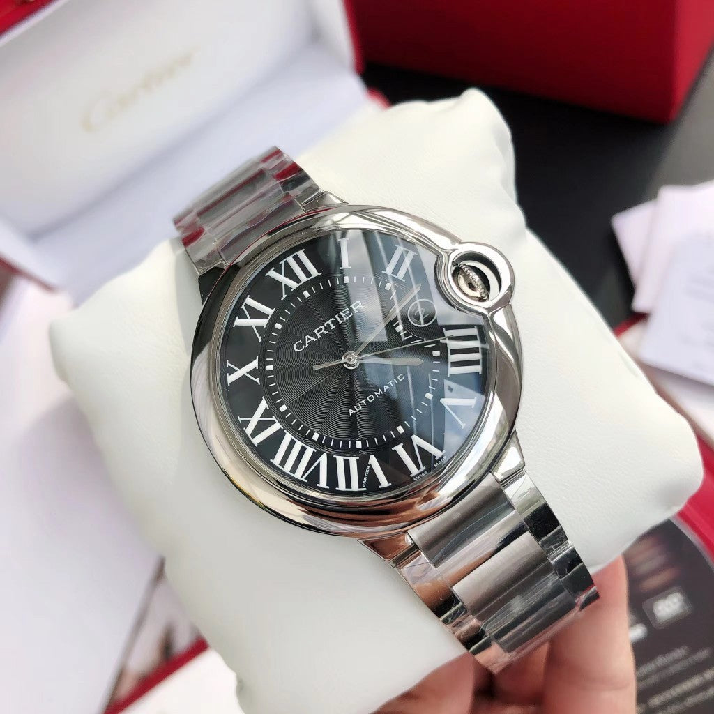 Premium Stainless Steel Mechanical Watch 12 Style Options Roman Numeral Design Classic Luxury Look