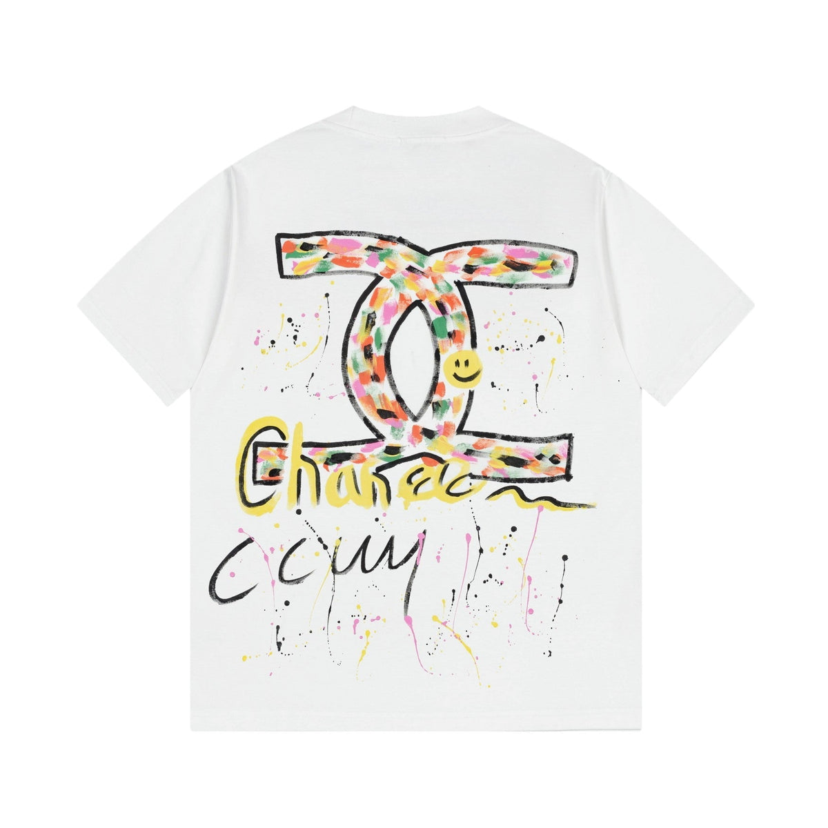 Buntes handgemachtes Graffiti-T-Shirt