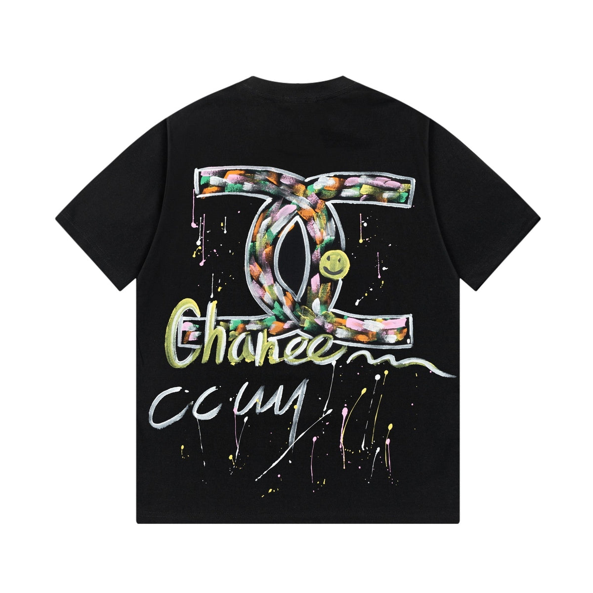 Buntes handgemachtes Graffiti-T-Shirt