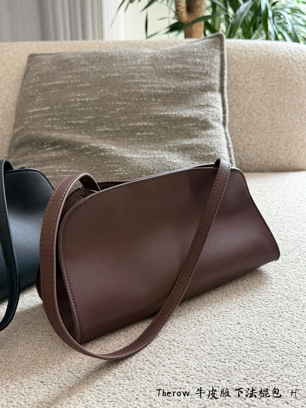 Minimalist Taupe Brown Shoulder Bag