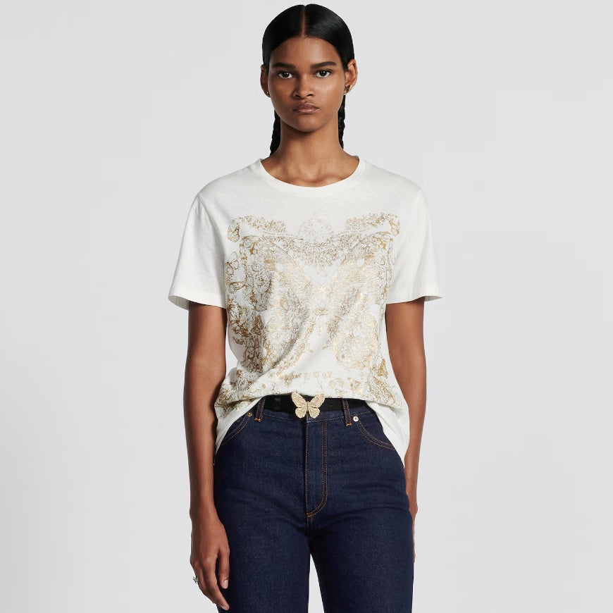 Butterfly Around the World Damen T-Shirt mit Motiv