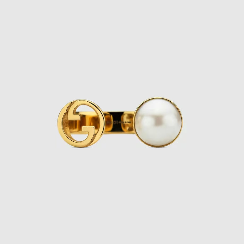 Blondie Perle Metall Offener Ring