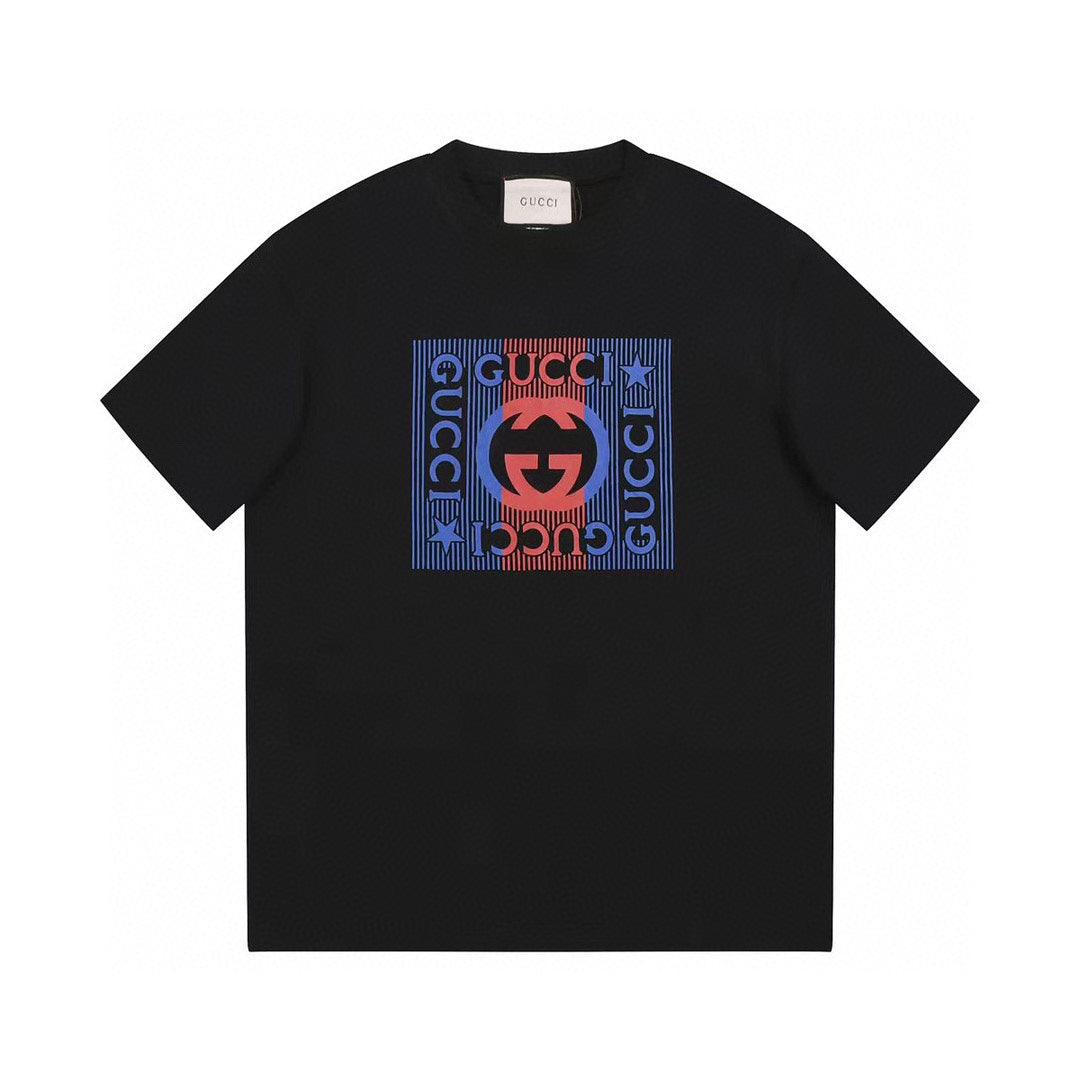 T-Shirt mit quadratischem Aufdruck