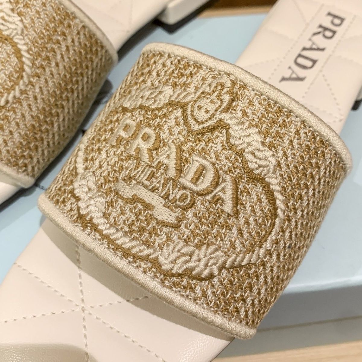 Letter Embroidery Flat Slippers