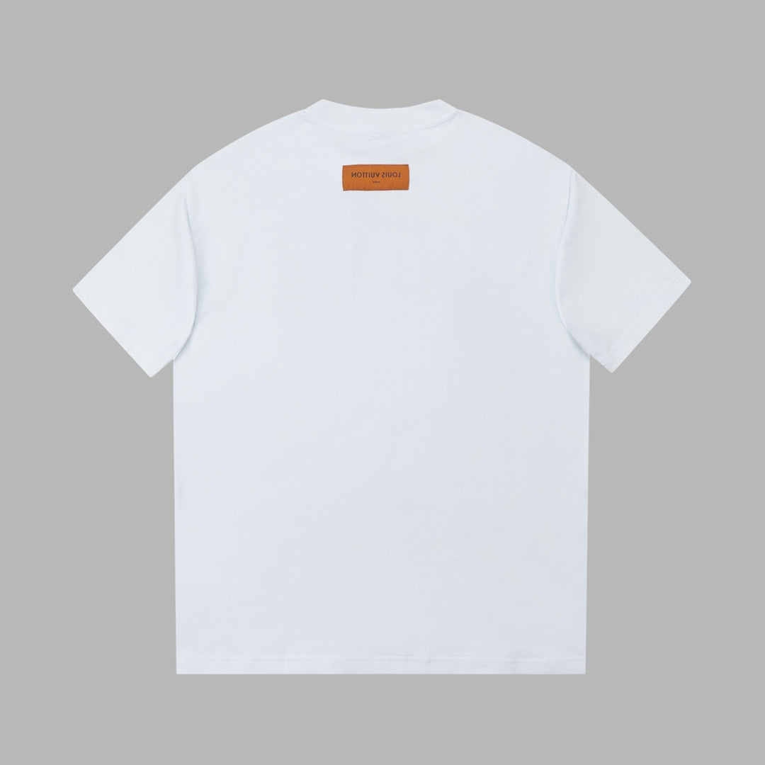 T-Shirt mit einfachem Buchstaben-Print