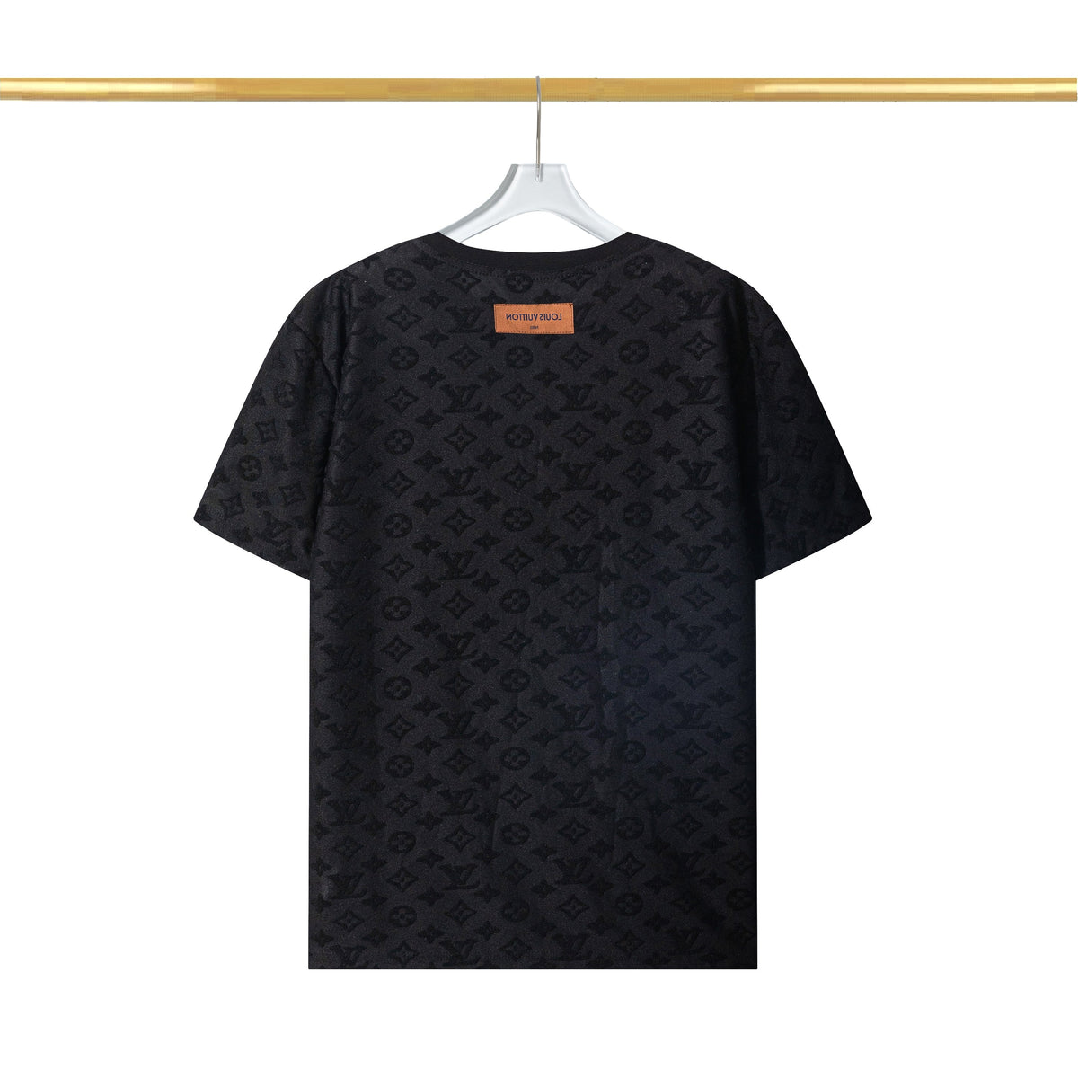 T-Shirt aus Baumwollfleece mit Schachbrettmuster