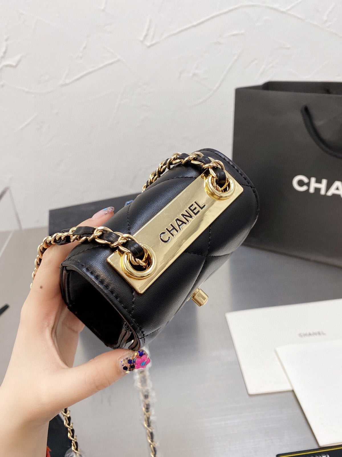 Mini-Box-Ketten-Tasche