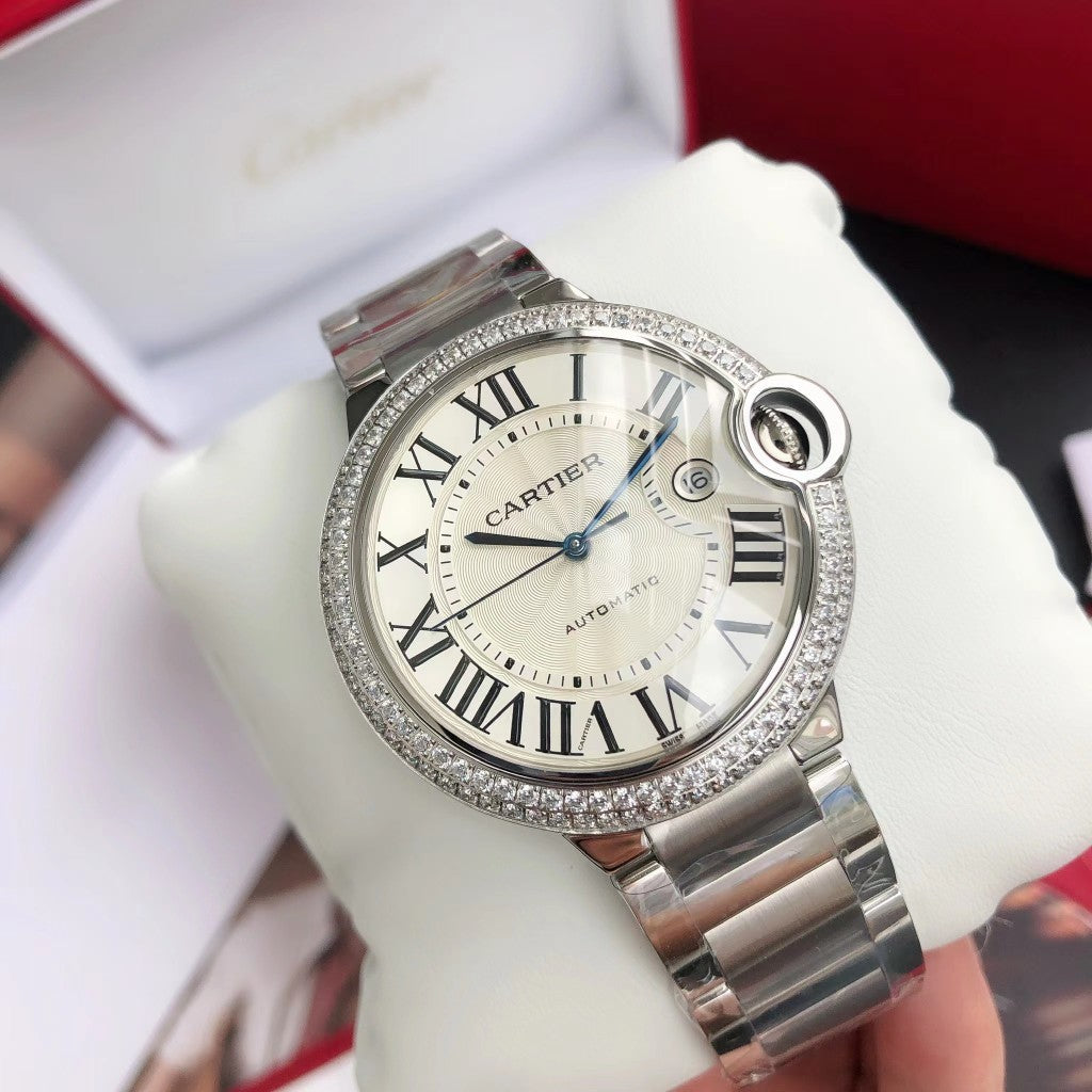 Premium Stainless Steel Mechanical Watch 12 Style Options Roman Numeral Design Classic Luxury Look