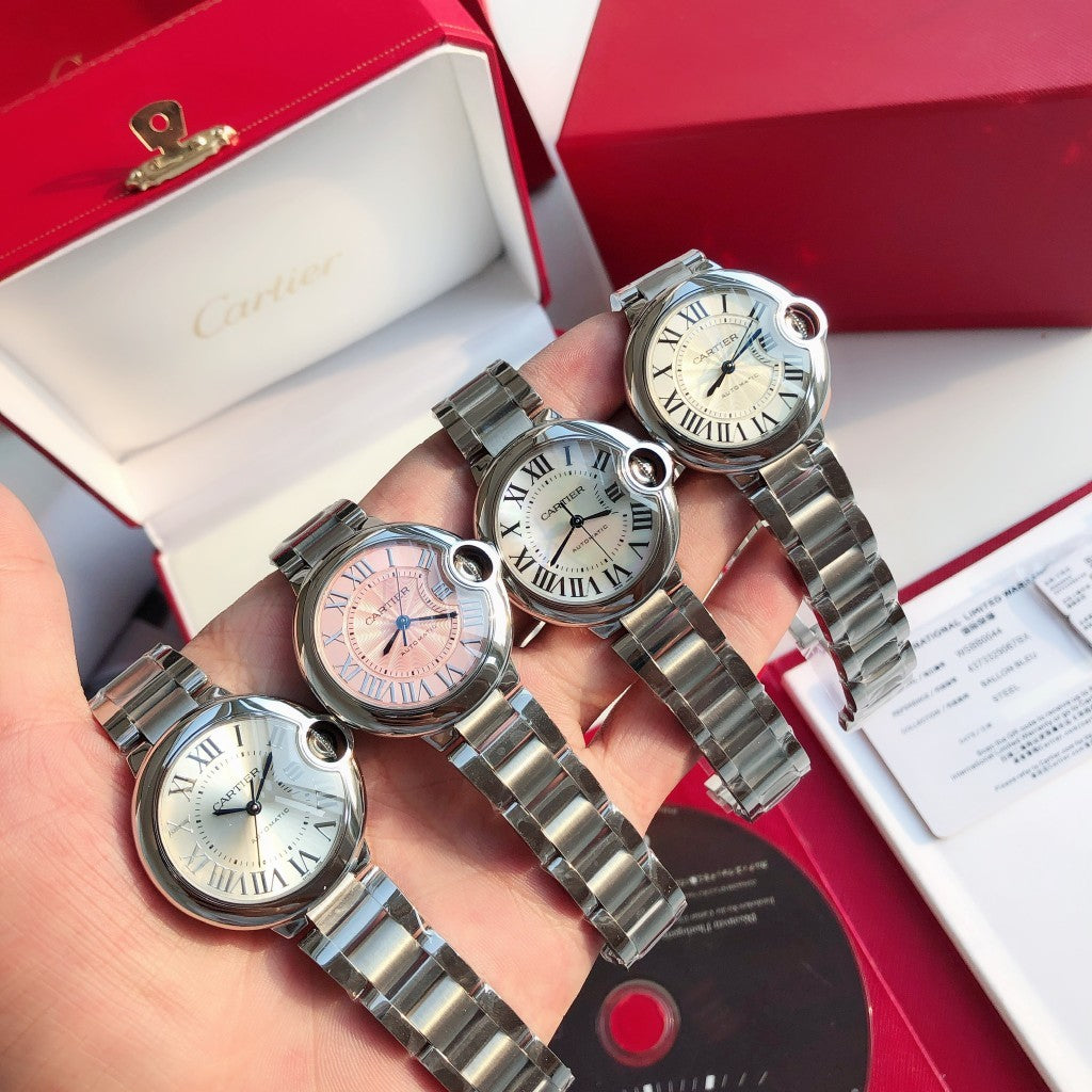 Steel Mechanical Watch 11 Style Options Crystal Marker Design Elegant Luxury Look