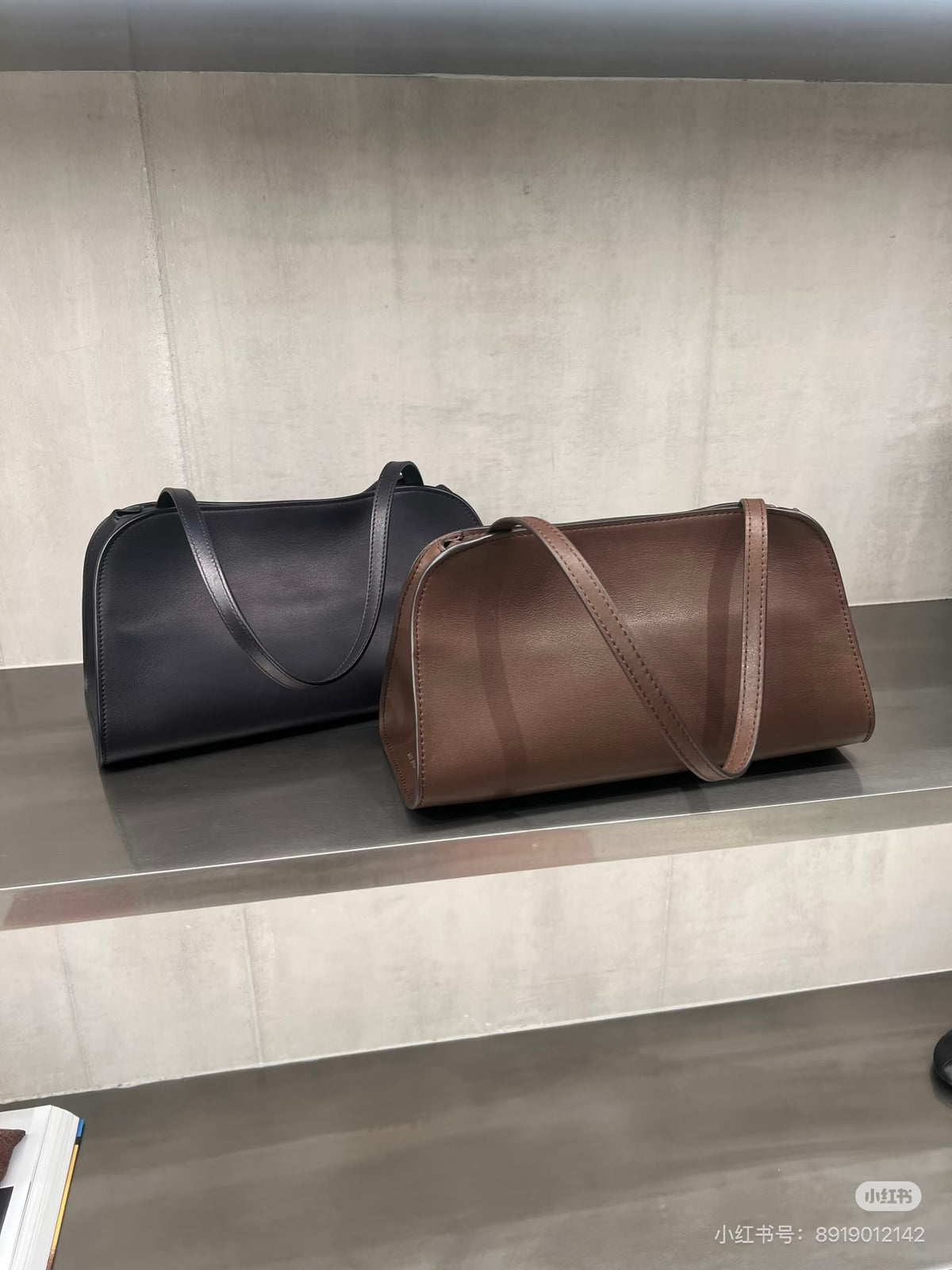 Minimalist Taupe Brown Shoulder Bag