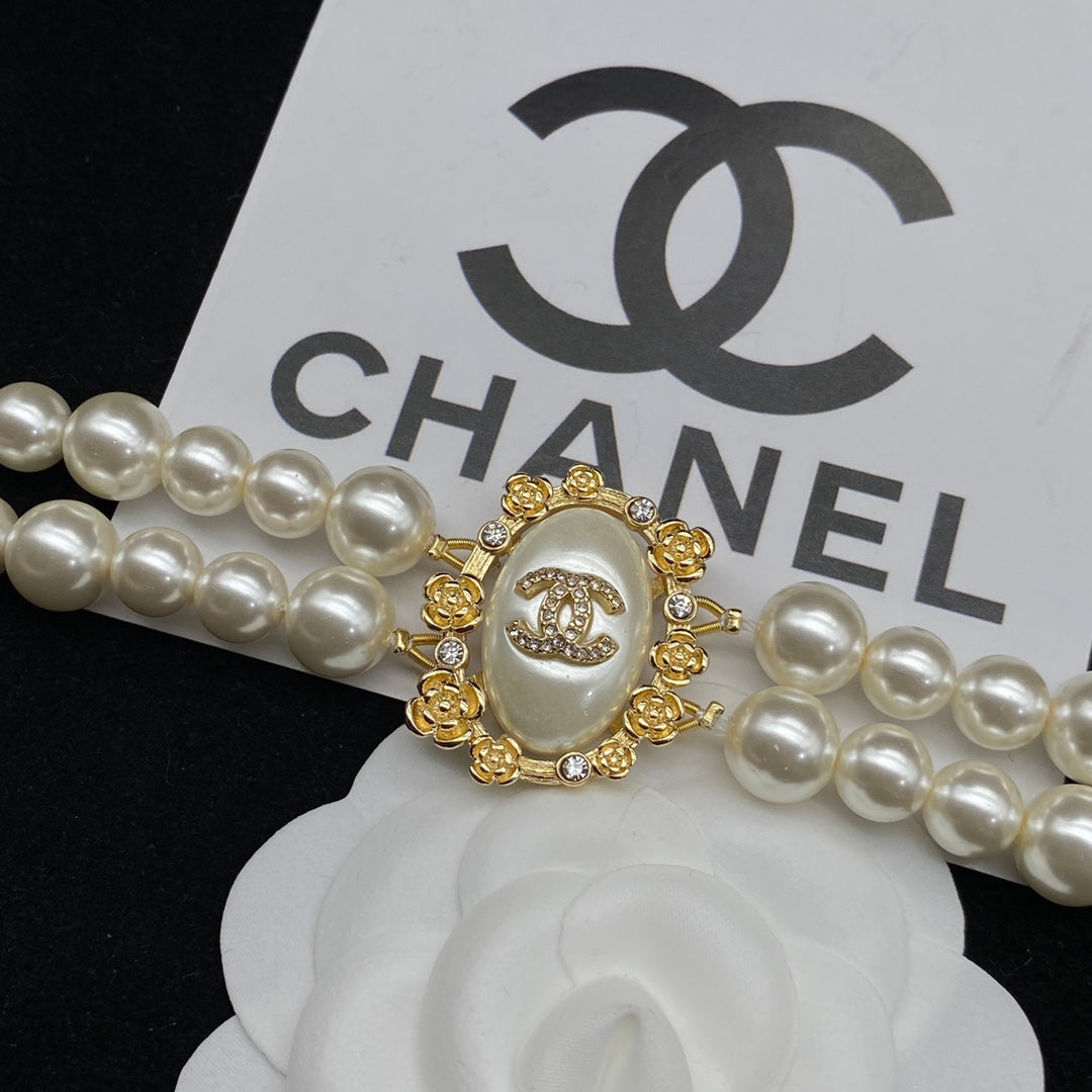Elegante Doppelperlenkette