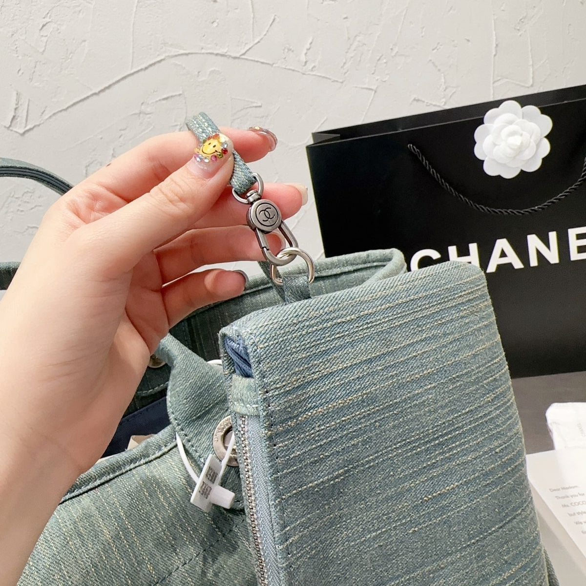 Denim-Strandtasche