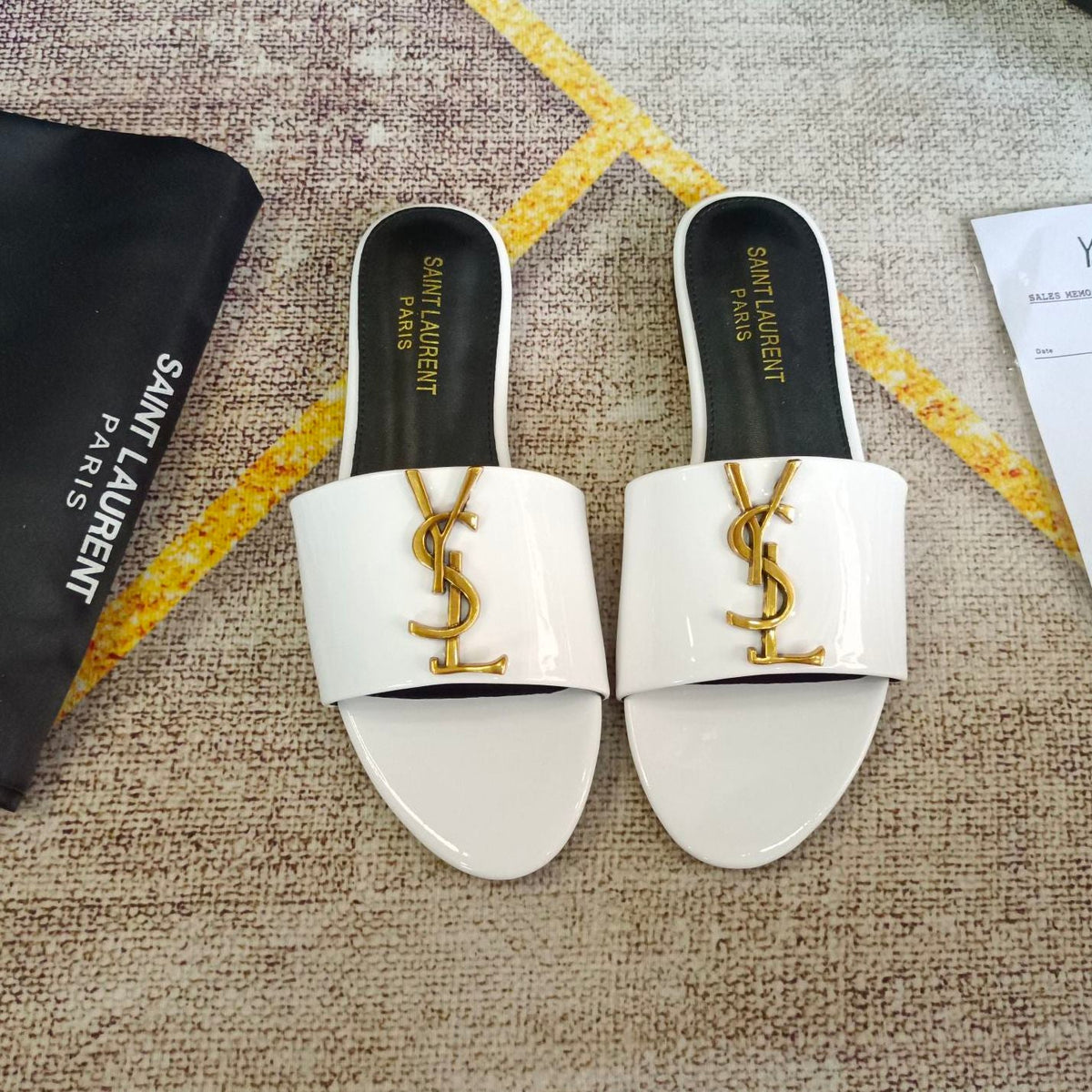 Classic Gold Signature Flat Slippers