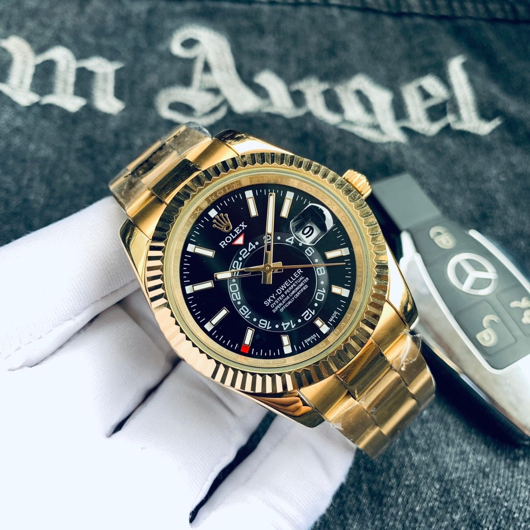 Premium Stainless Steel Mechanical Watch 9 Color Options Classic Luxury Style