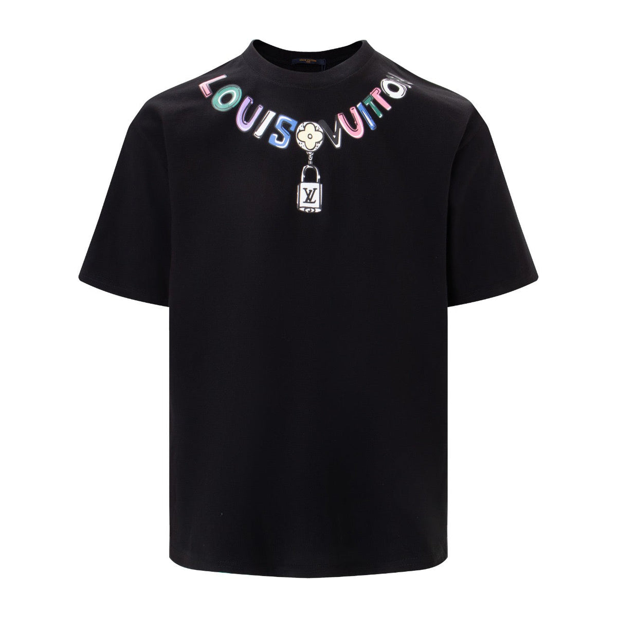 T-Shirt mit Ketten-Print
