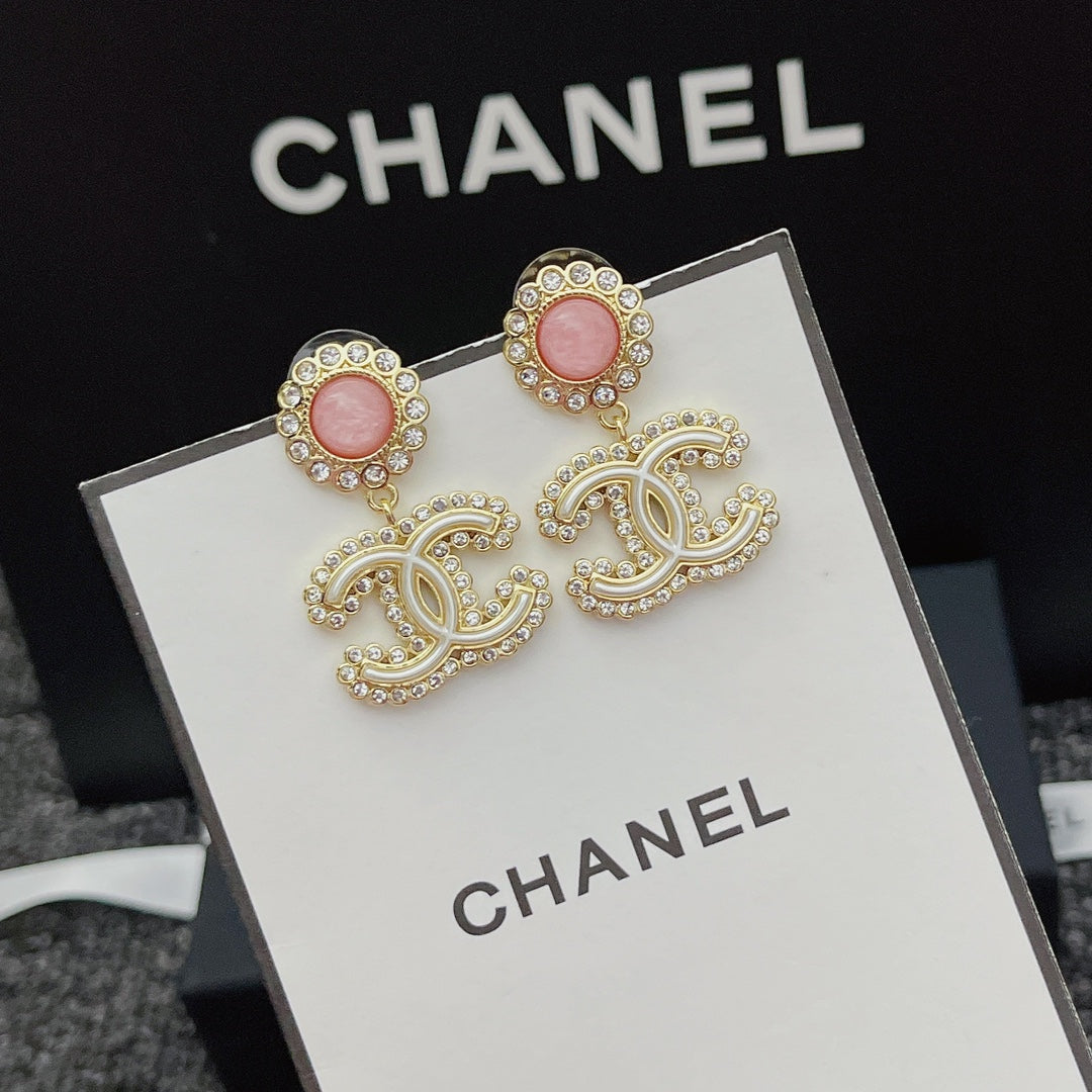 Blumen-Kristall-Diamant-Ohrringe