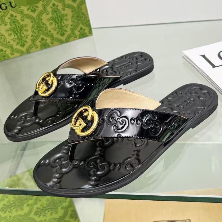 Fashion Metal Buckle Flip Flop Sandals