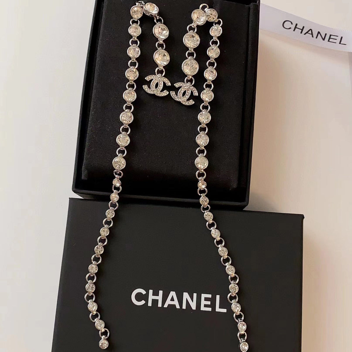 Lange Fashion-Diamant-Ohrringe