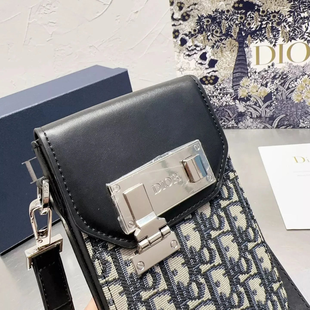 Monogram Jacquard Crossbody Phone Bag