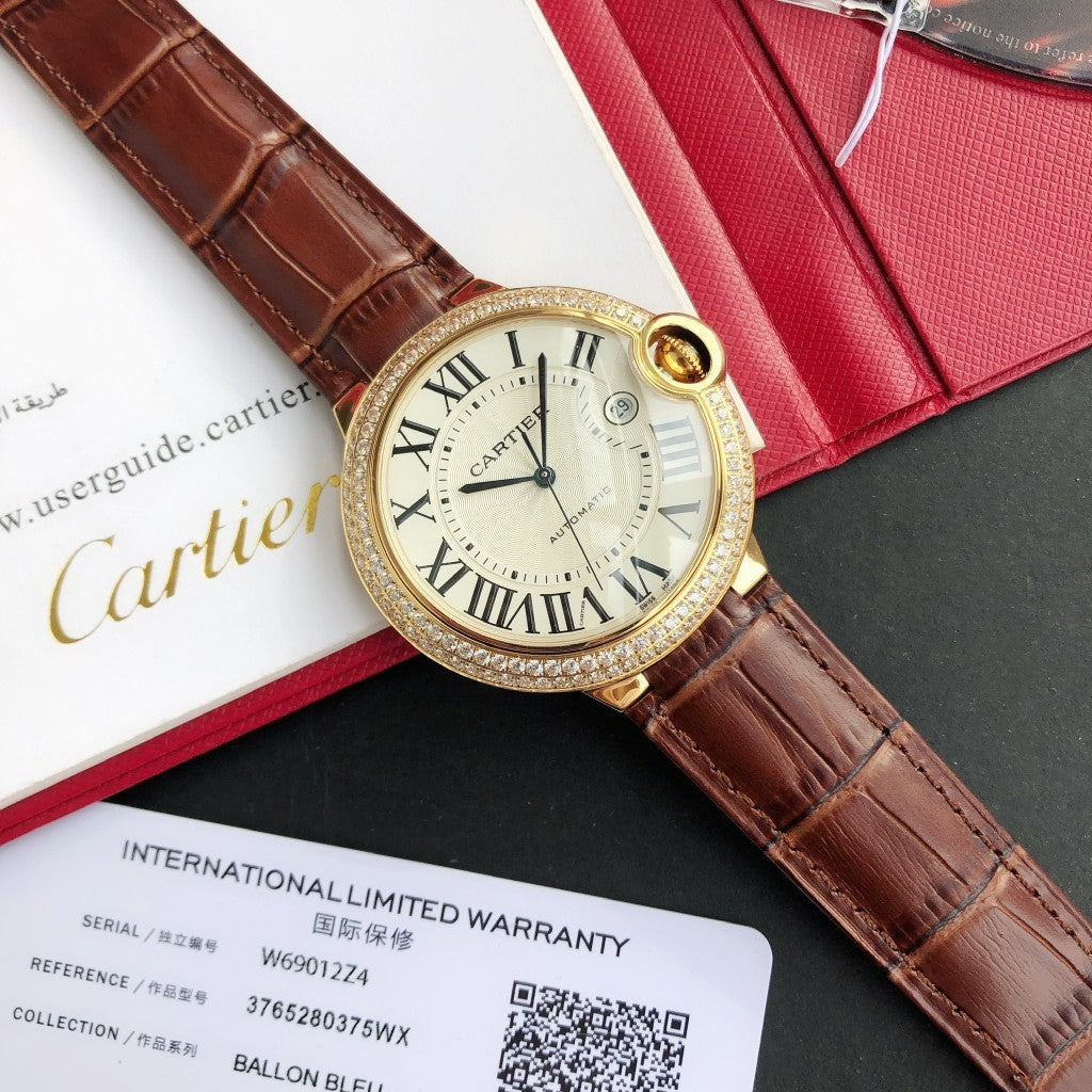 Premium Stainless Steel Mechanical Watch 11 Style Options Crystal Bezel Roman Numeral Design Luxury Look
