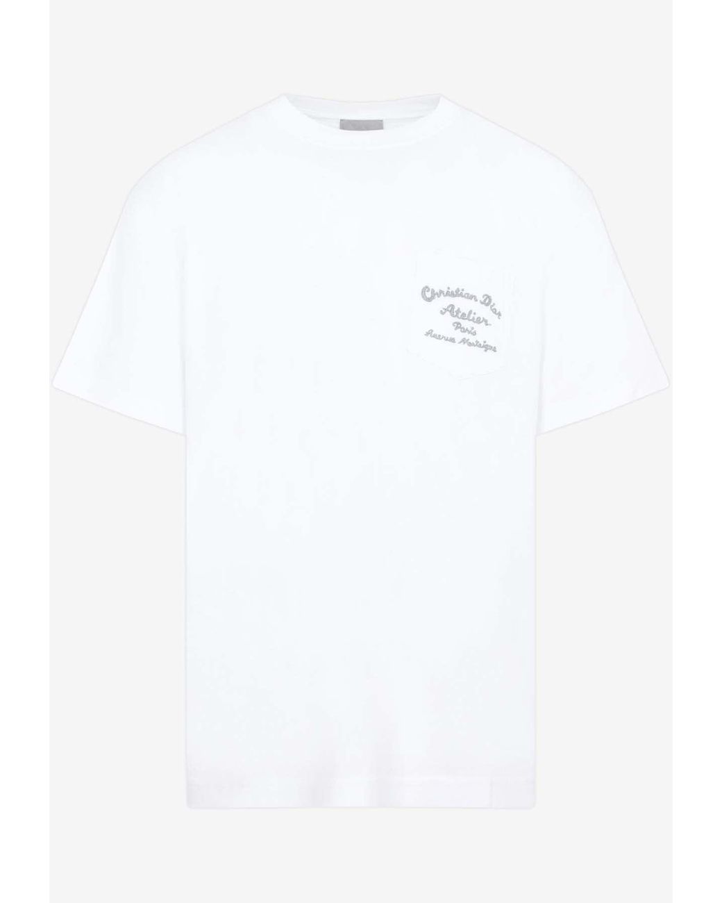 Weißes Rundhals-T-Shirt