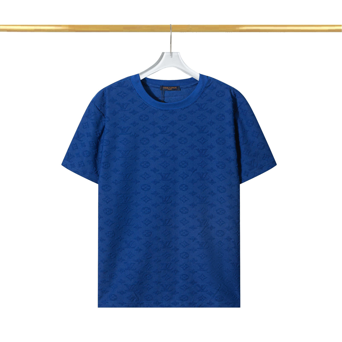 T-Shirt aus Baumwollfleece mit Schachbrettmuster