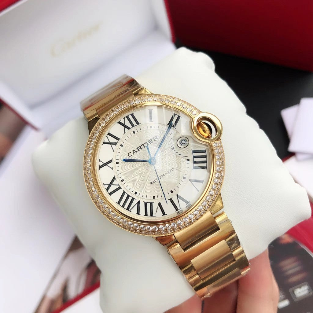 Premium Stainless Steel Mechanical Watch 12 Style Options Roman Numeral Design Classic Luxury Look